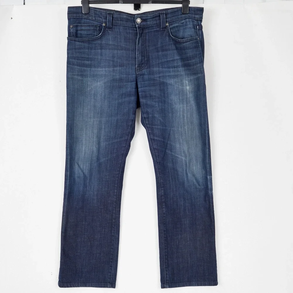 Fidelity Denim 50-11 Jeans Mens 38 Ventilator Blue Straight Leg Cott‎ Fits 38x30